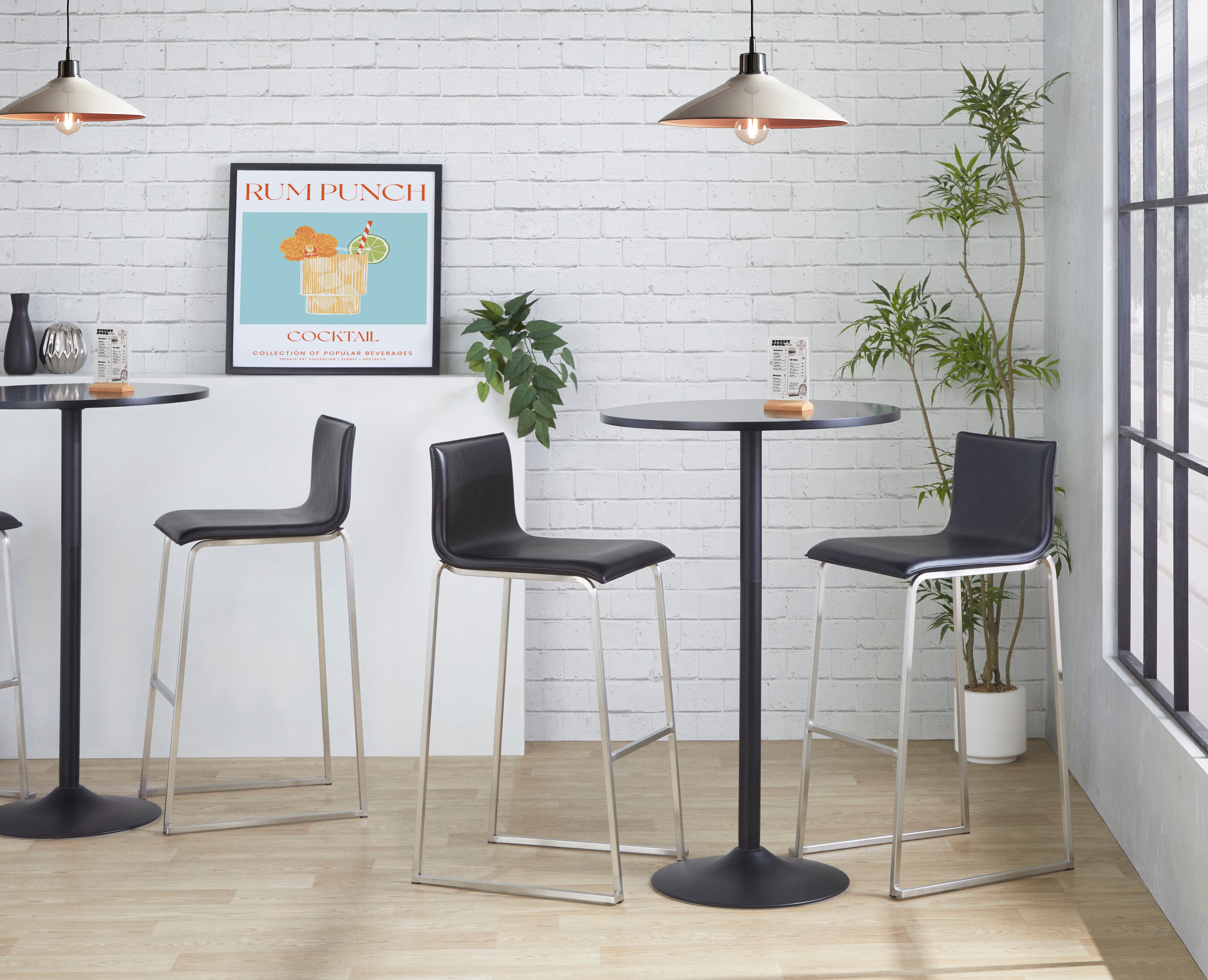 Contemporary Barstool in Stainless Steel