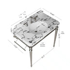 VICI 36" Bathroom Console Sink, Undermount Ceramic Vanity Basin