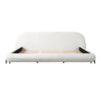 California King Size Bed Frame with Boucle Fabric