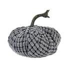 Set of 2, 6.5x6.5x6"H Chenille Weighted Pumpkins