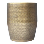 Johnsen 18 Inch Cross Hatch Pattern Accent Table
