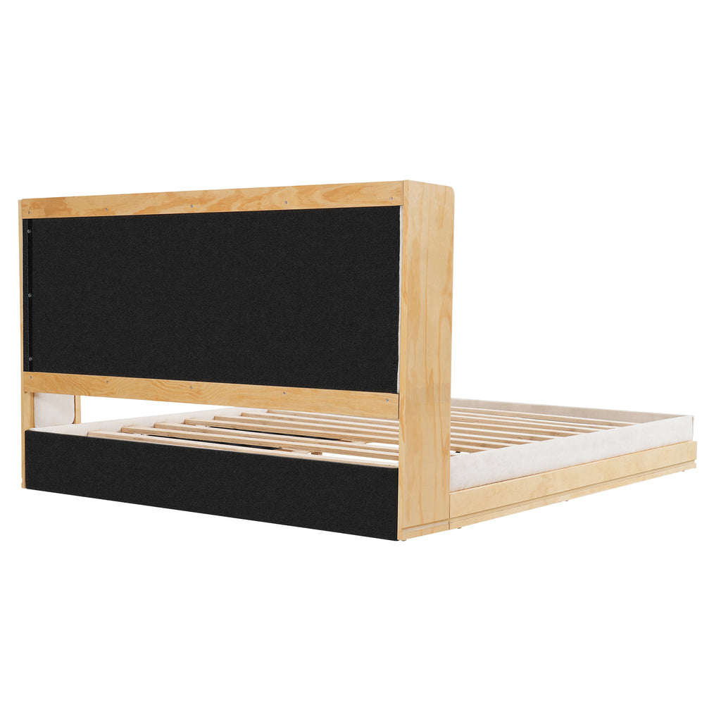 Mid-Century Modern Wood Bed Frame