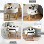 18"H Nightstand with Storage Drawer
