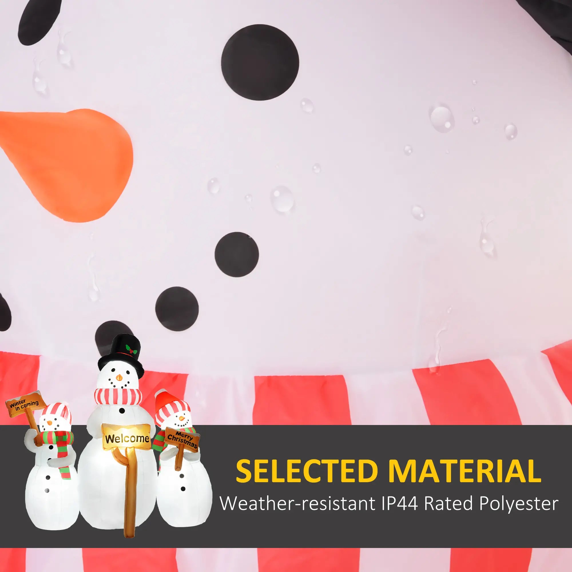6.1' Inflatable Outdoor Christmas Display with Three Snowmen