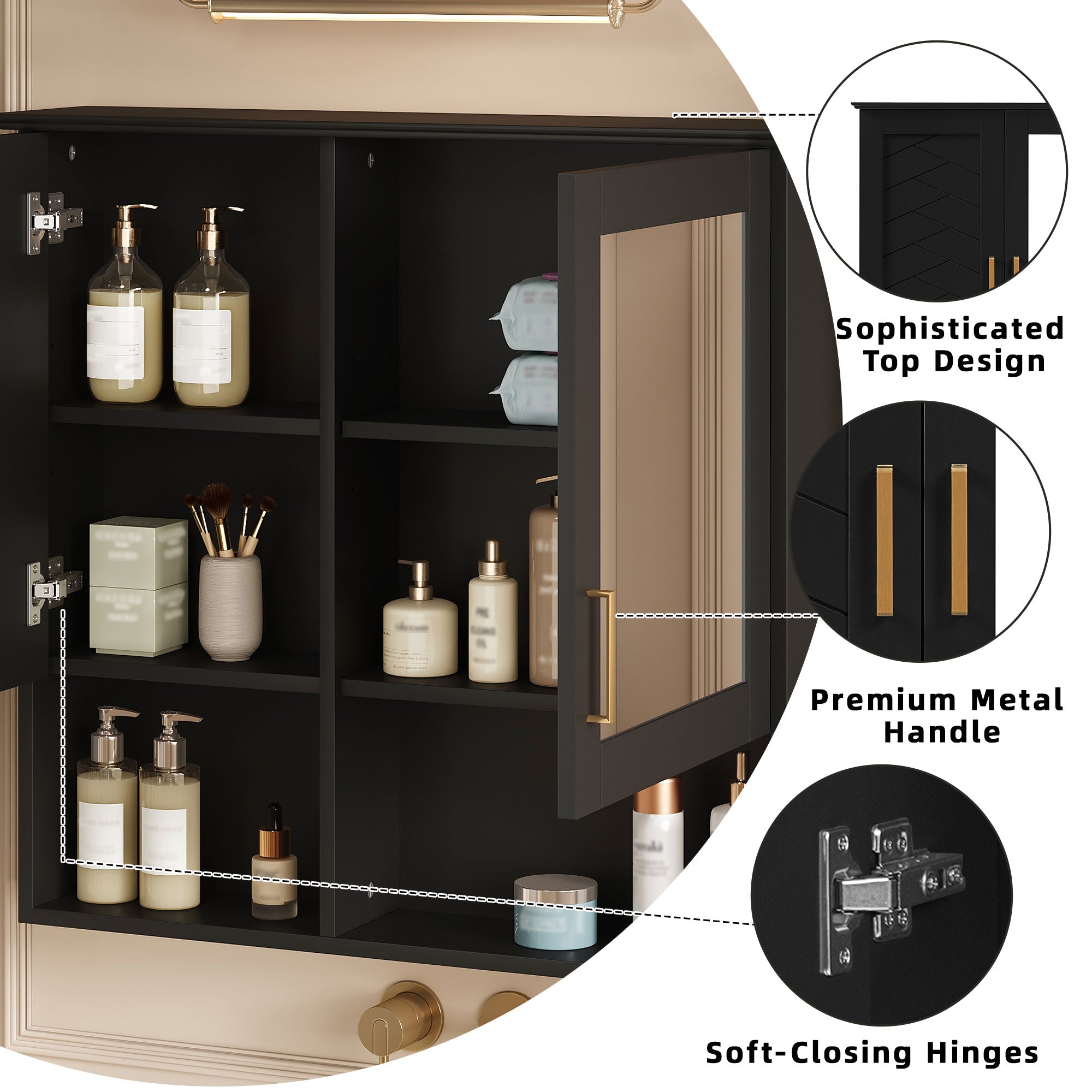 2-in-1 Bathroom Mirror Cabinet