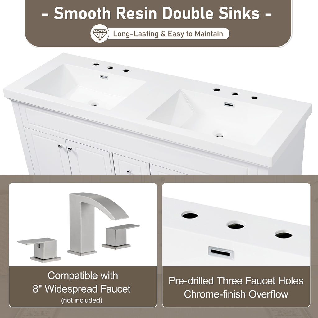 60" Resin Basin for Bathroom Vanity