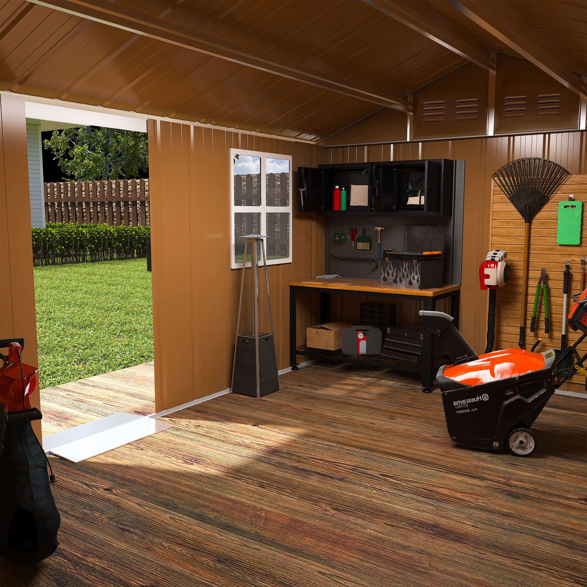 12x8 FT Heavy-Duty Metal Storage Shed