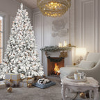 9Ft Flocked Christmas Tree With 850 UL Lights