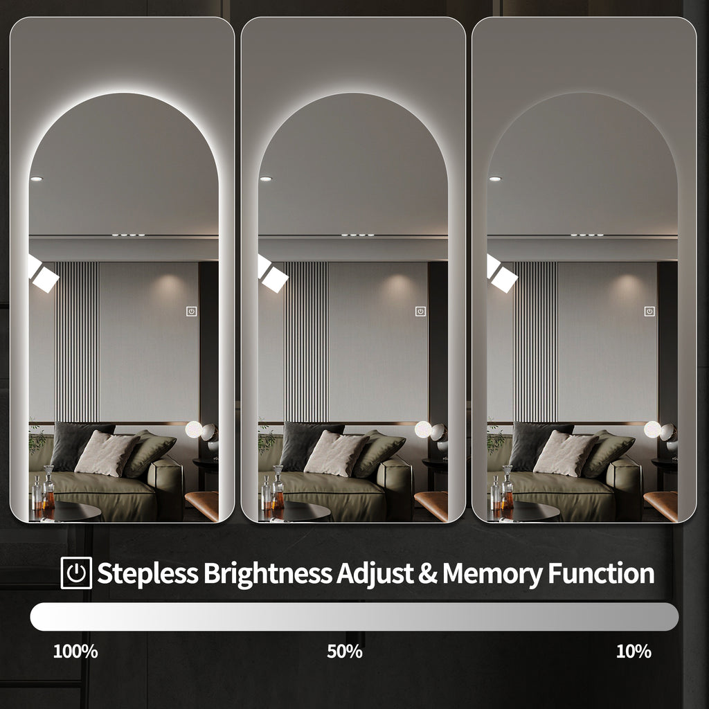 65" x 21" LED Full Length Wall Mirror