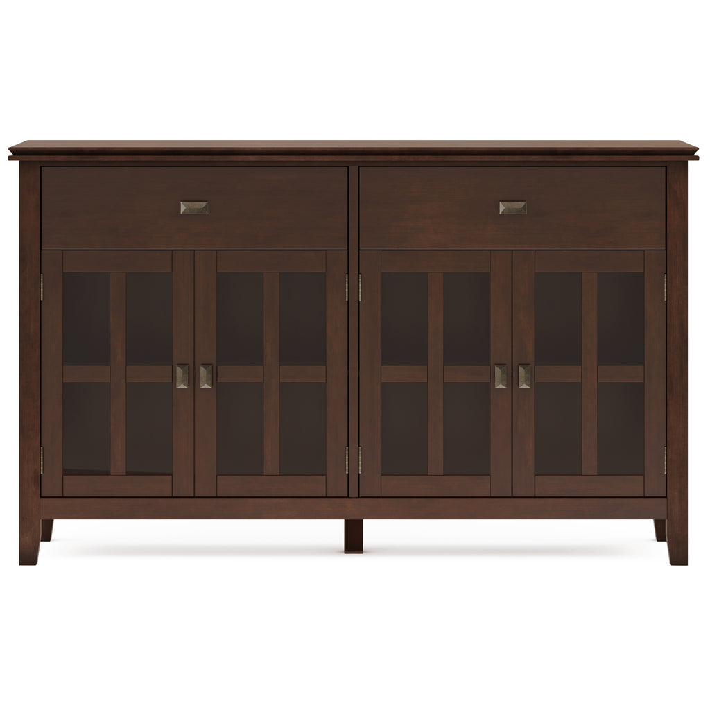 Artisan Solid Wood Large 4 Door Sideboard Buffet in Russet