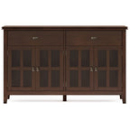 Artisan Solid Wood Large 4 Door Sideboard Buffet in Russet