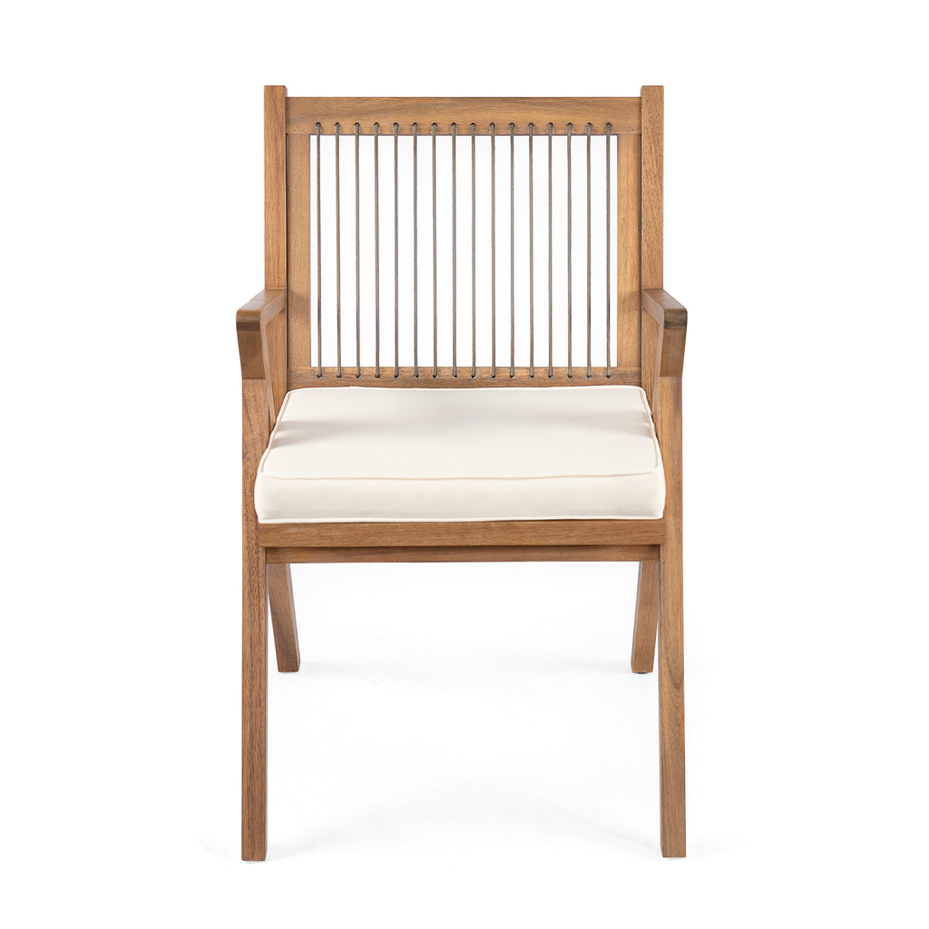 Patio Dining Chair with Cushion (Set of 2)