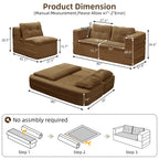 Multi Functional Sectional Sofa Bed with Chaise Lounge