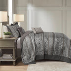 5-Piece Queen Reversible Jacquard Bedspread Set
