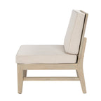 Perla Right Armless Chair - Acacia Wood