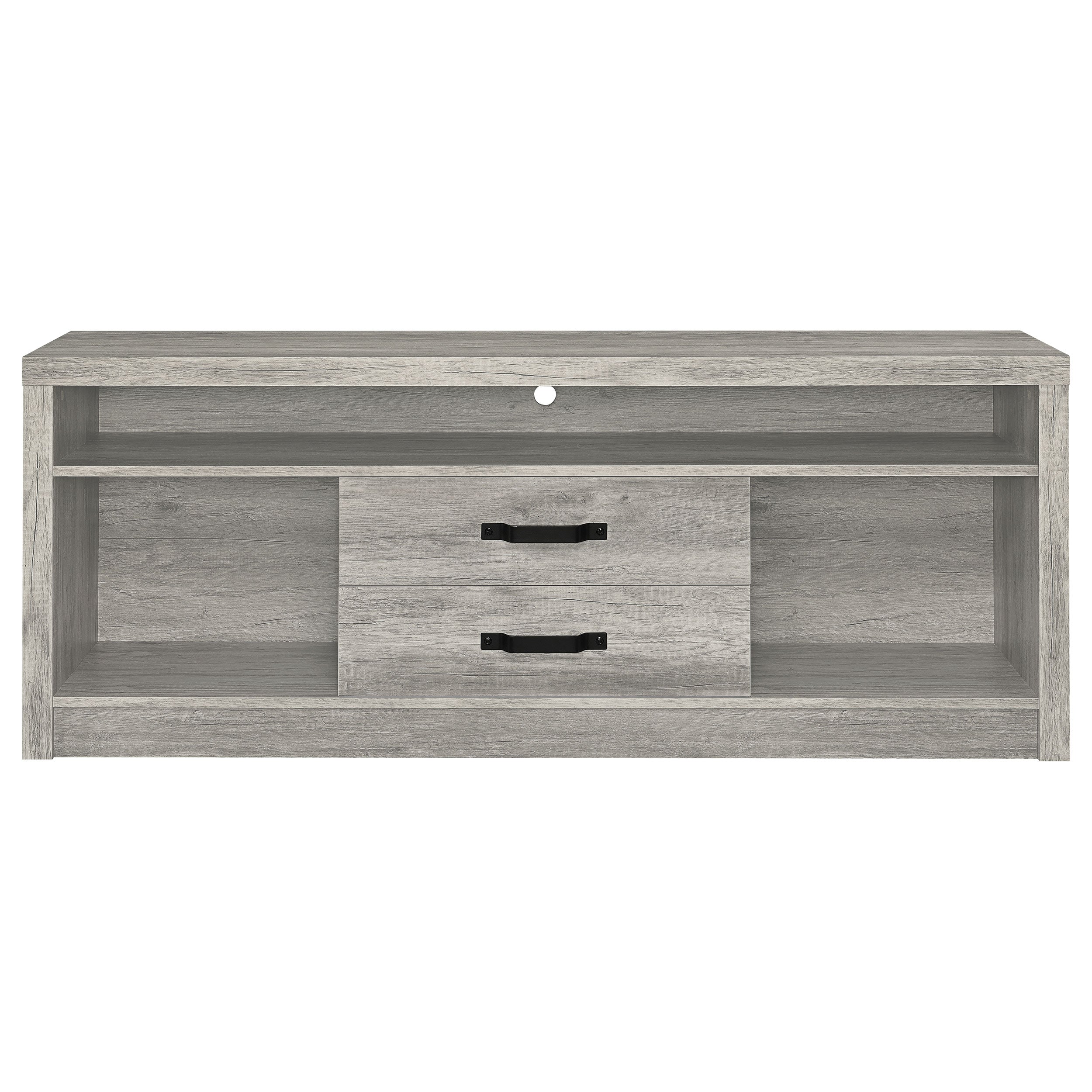Burke 2-drawer Engineered Wood 59-inch TV Stand Grey Driftwood-CoasterEssence