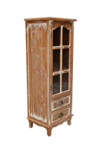 Rustic Wooden Storage Cabinet with Decorative Cutout Door