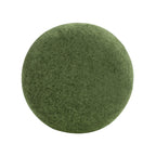 Nest 19.5" Low Round Upholstered Ottoman, Moss