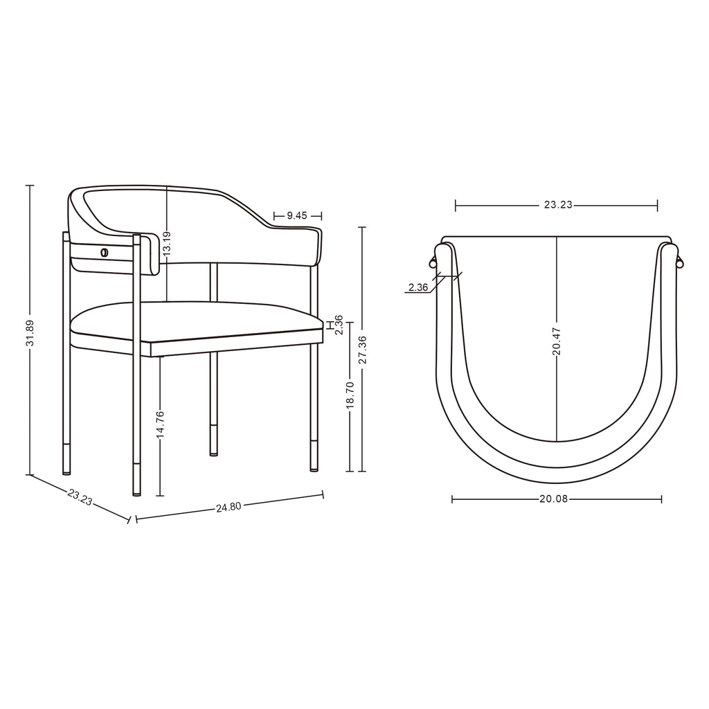 Lia Metal Chenille Armchair in Stone