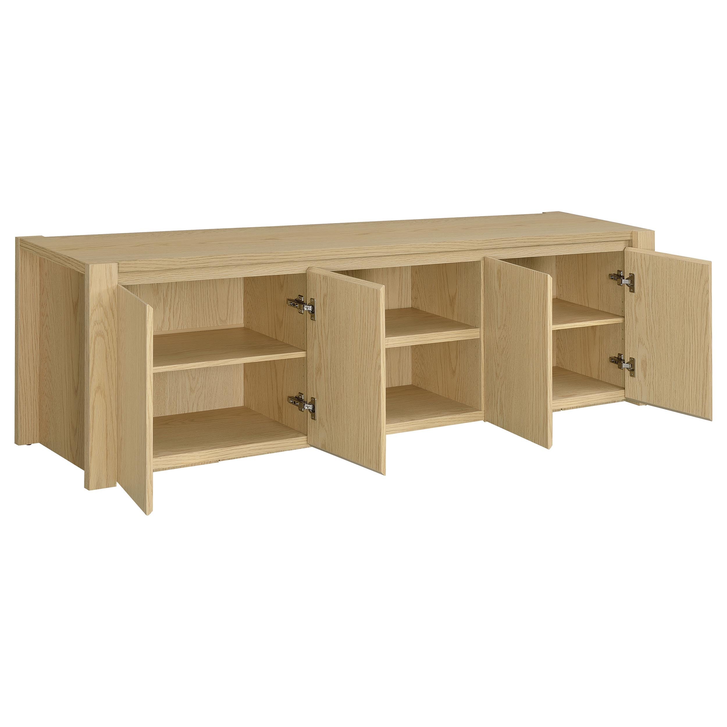Laurelton 78-inch 4-door TV Stand Media Console Light Oak-