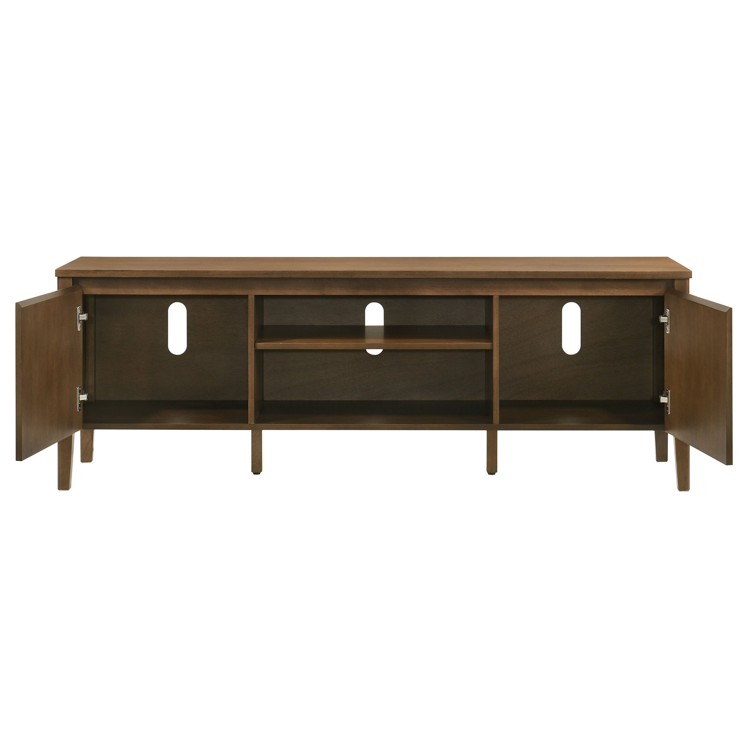Thori 63-inch 2-door TV Stand Media Console Dark Brown-