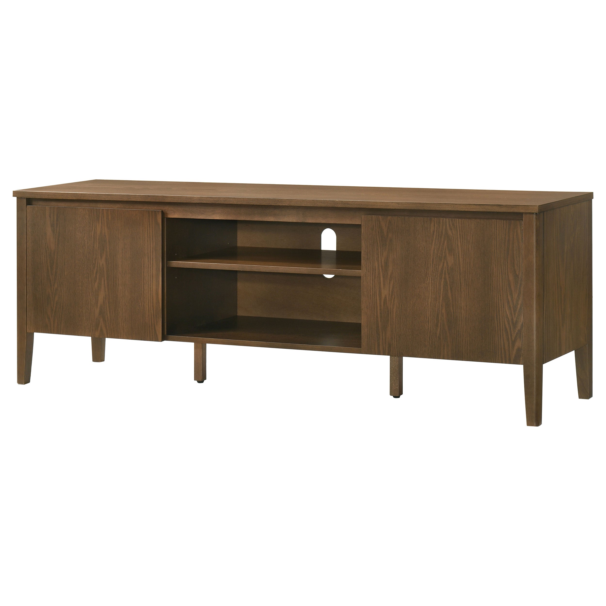 Thori 63-inch 2-door TV Stand Media Console Dark Brown-