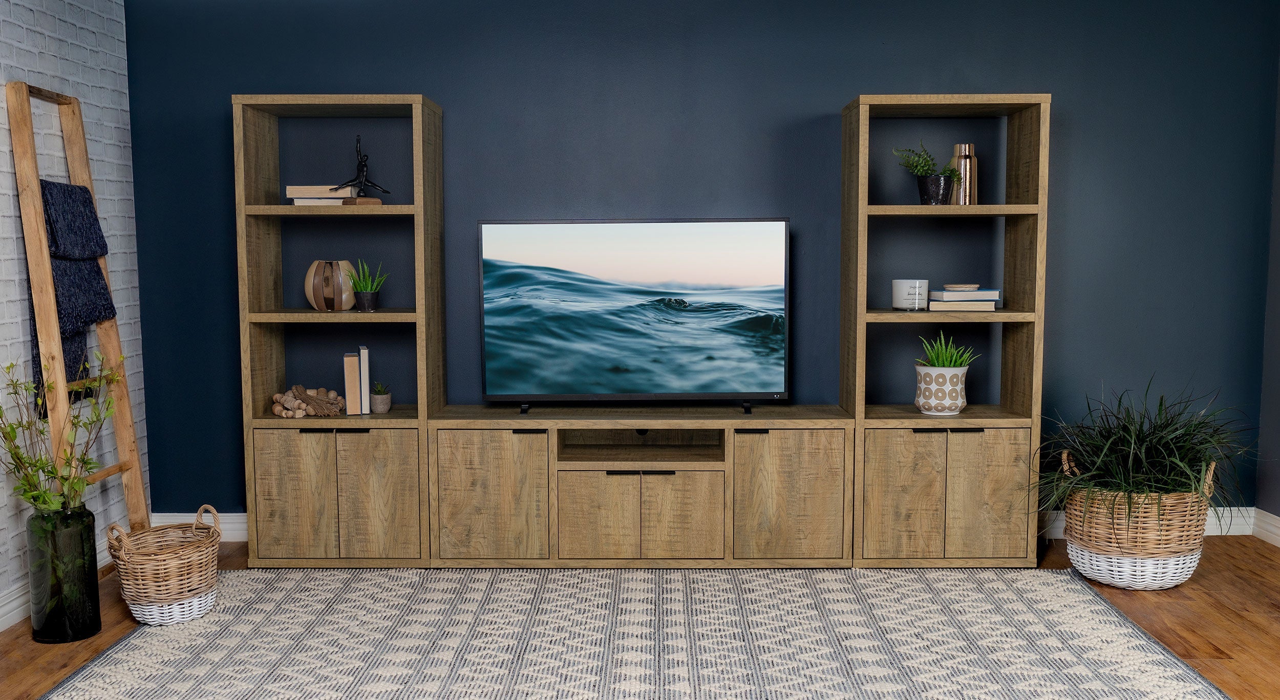 Tabby 4-door Engineered Wood 60-inch TV Stand Mango-