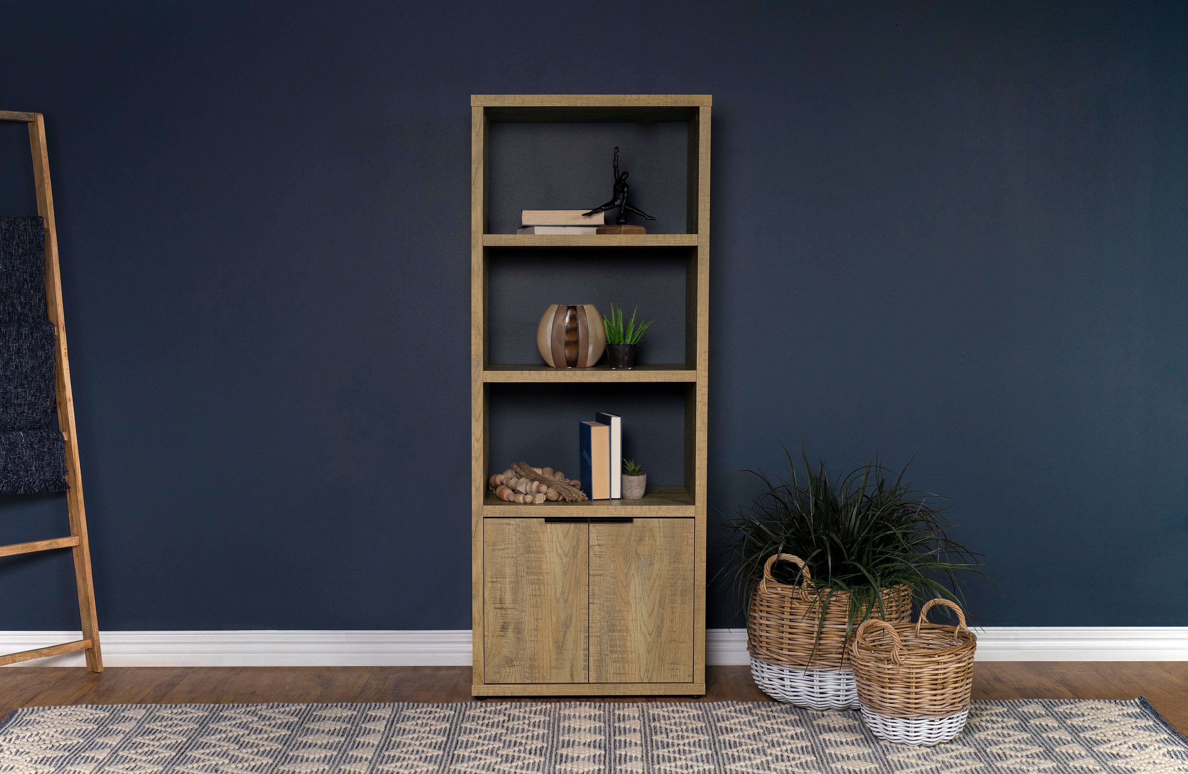 Tabby 3-shelf Engineered Wood Media Tower Mango-