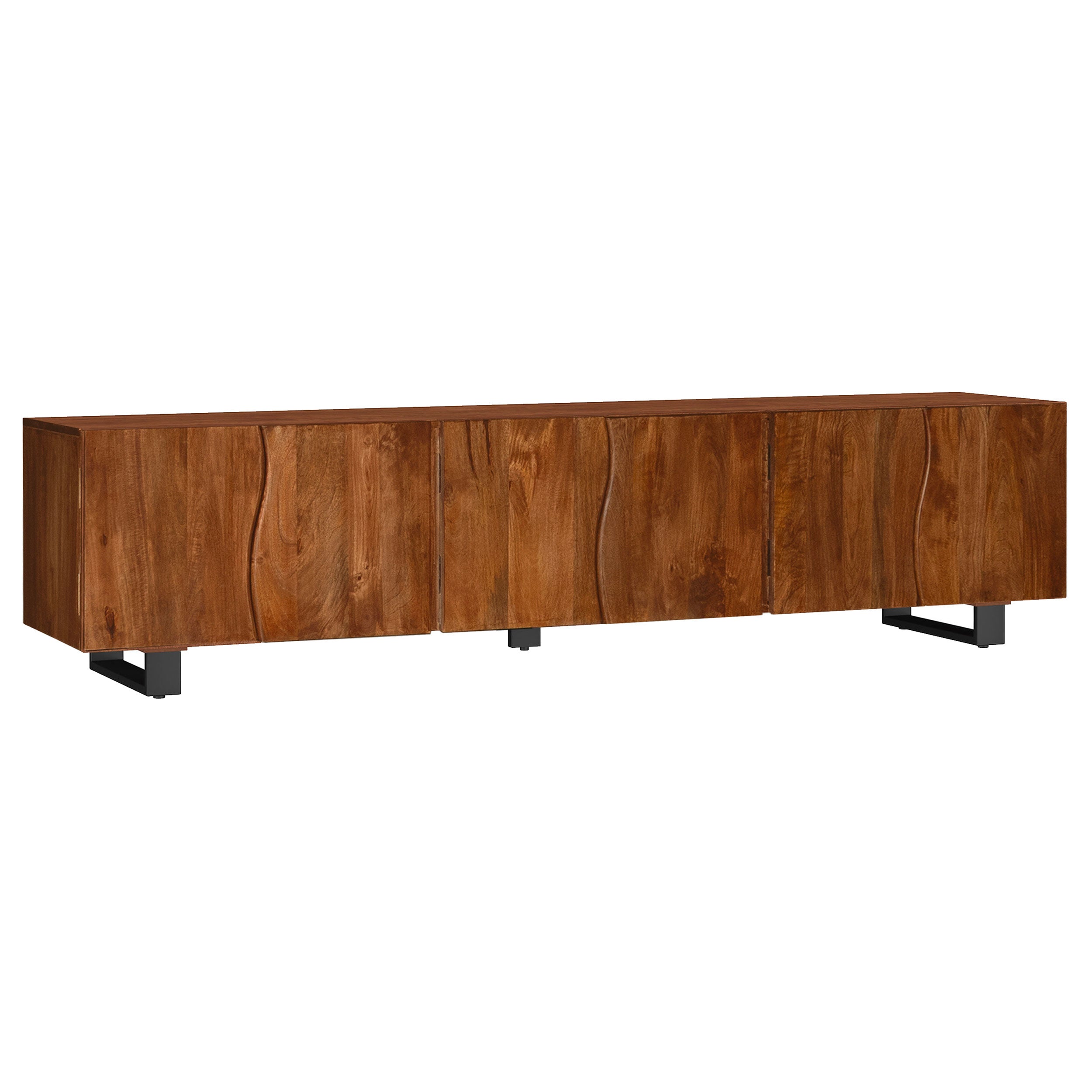 Trask 86-inch Wood TV Stand Media Console Mango Brown-