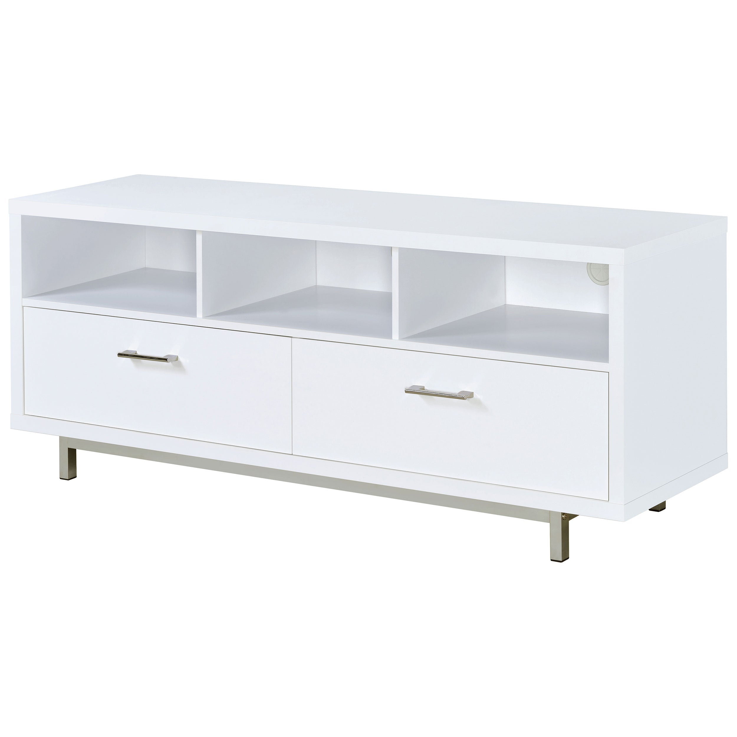 Casey 2-drawer Engineered Wood 60-inch TV Stand White-CoasterEssence