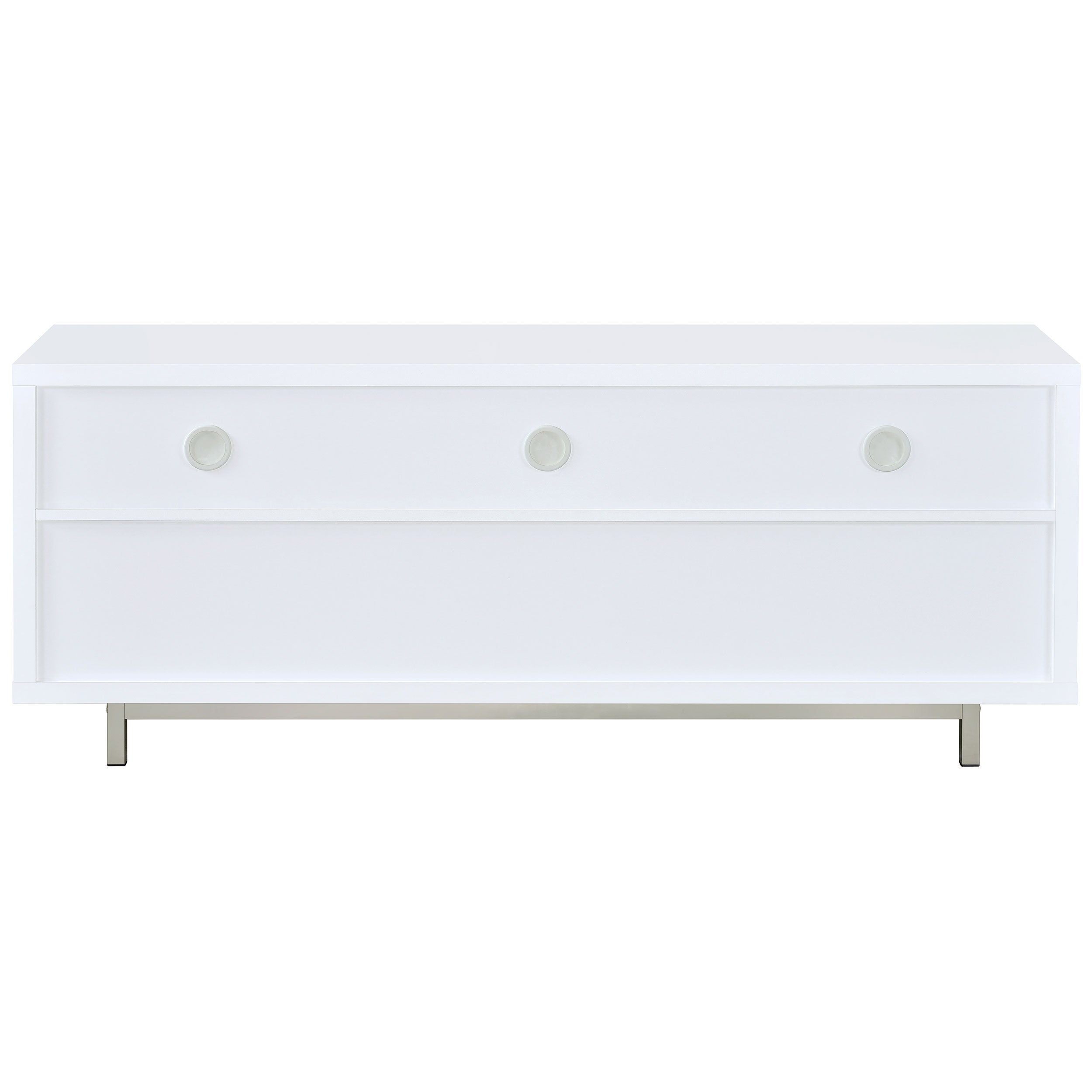 Casey 2-drawer Engineered Wood 60-inch TV Stand White-CoasterEssence