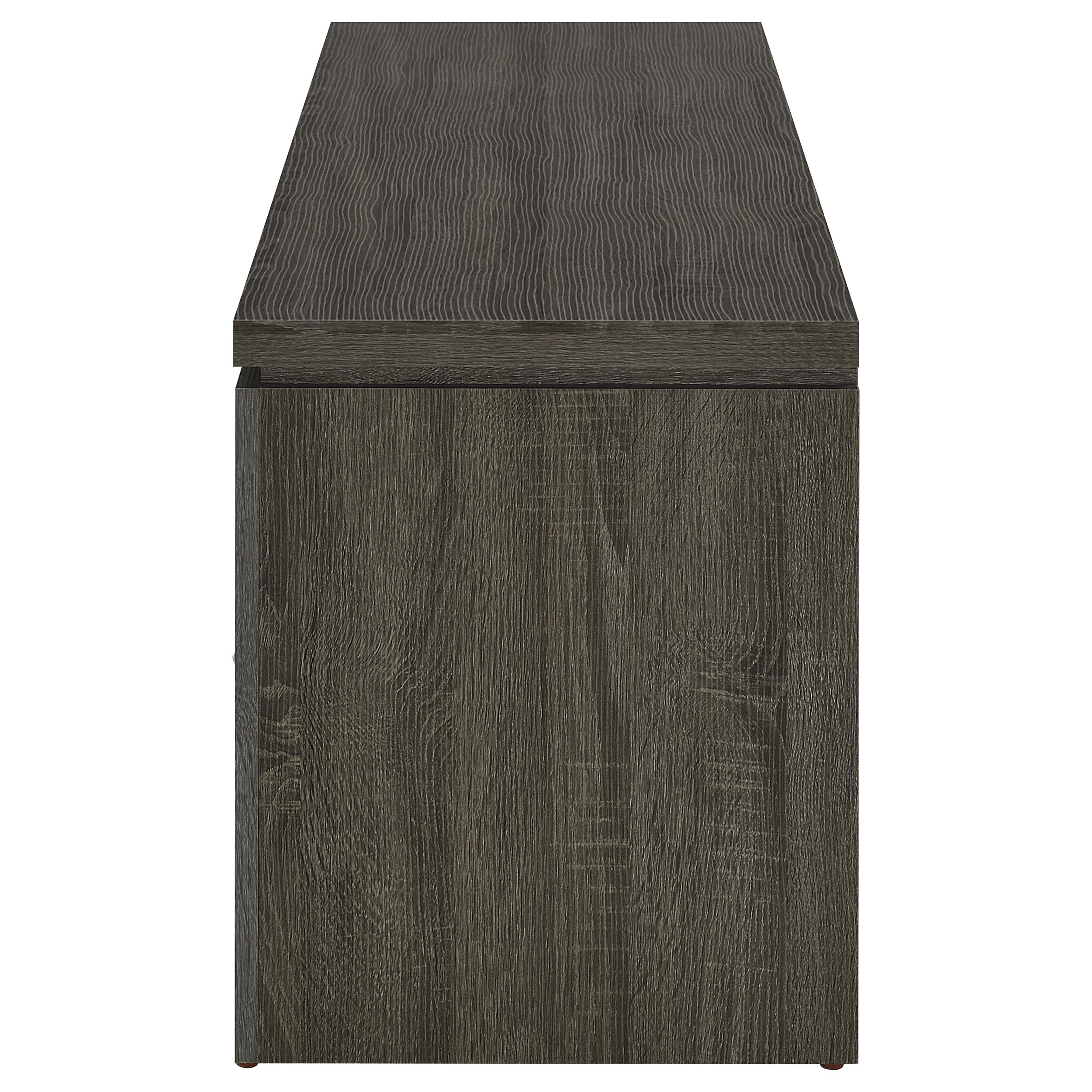 Elkton 2-drawer Engineered Wood 59-inch TV Stand Weathered Grey-CoasterEssence