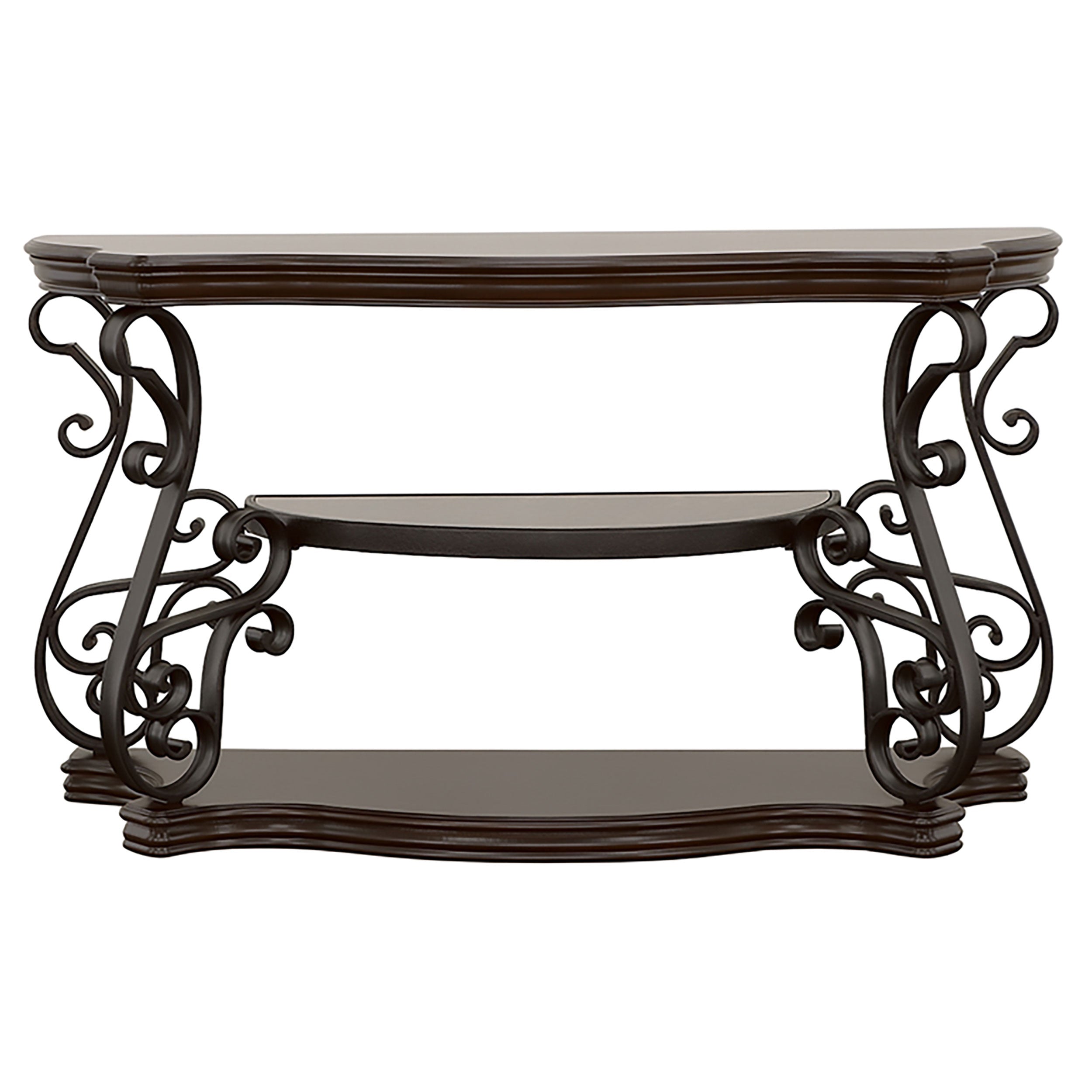 Laney Scrollwork Entryway Sofa Console Table Deep Merlot-CoasterEssence