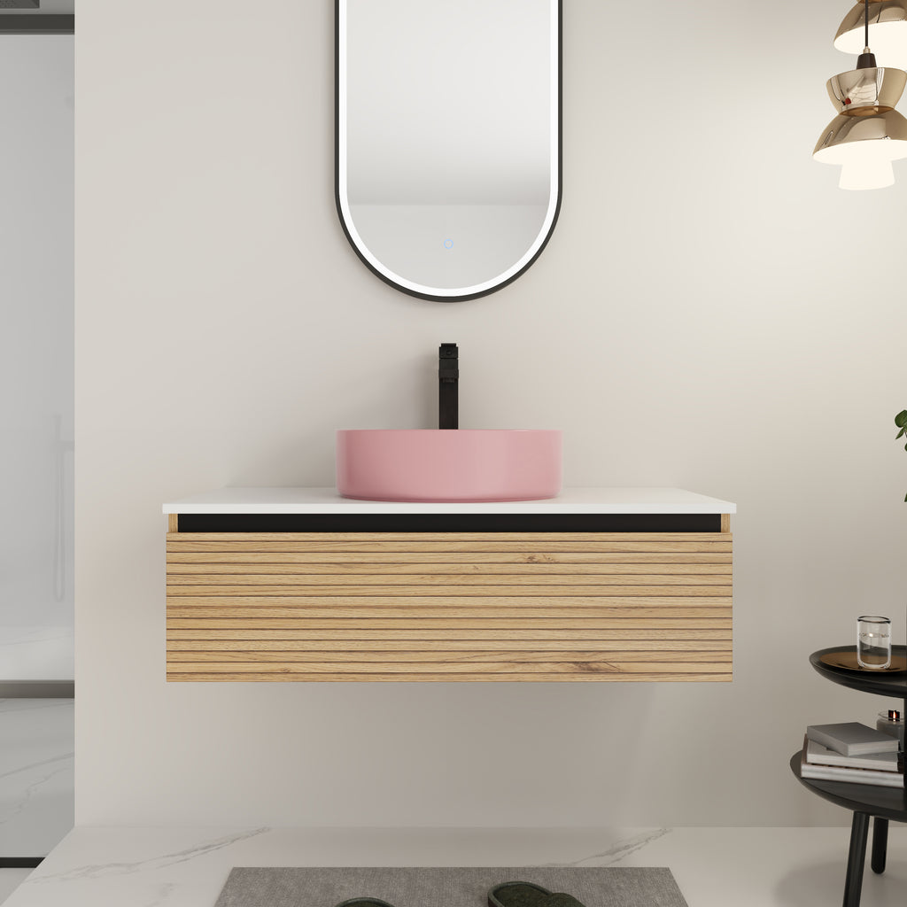 36'' Wall-Mounted Bathroom Vanity