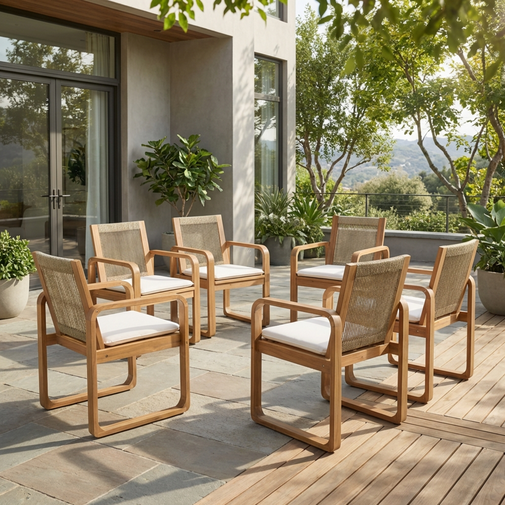 2-Piece Outdoor Dining Chairs Set