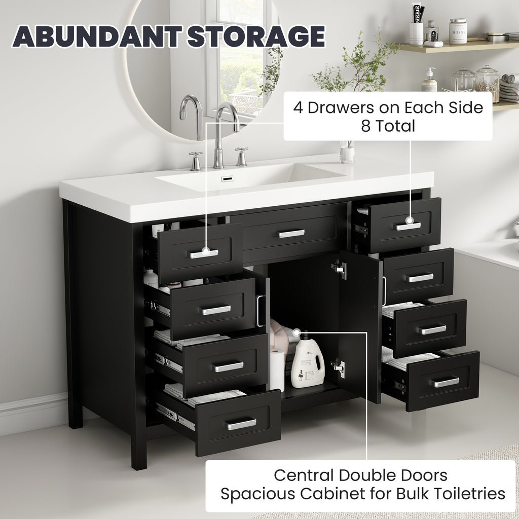 47" Bathroom Vanity without Sink, Cabinet Only