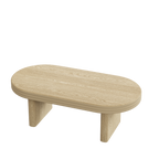 Mid Century Modern Oval Fluted Coffee Table