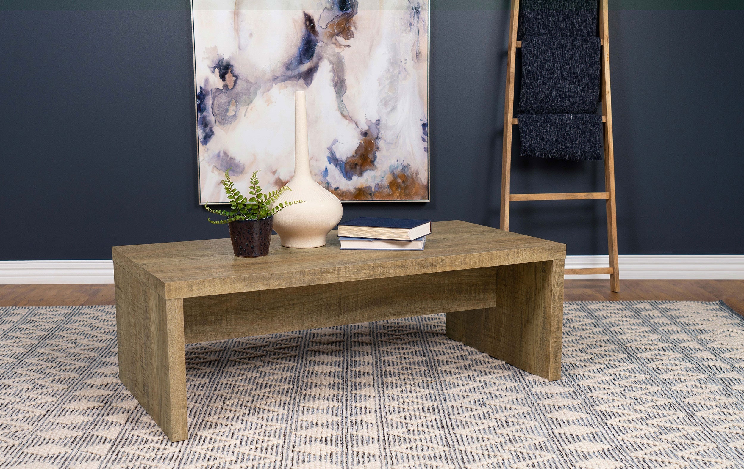 Lynette Rectangular Engineered Wood Coffee Table Mango-