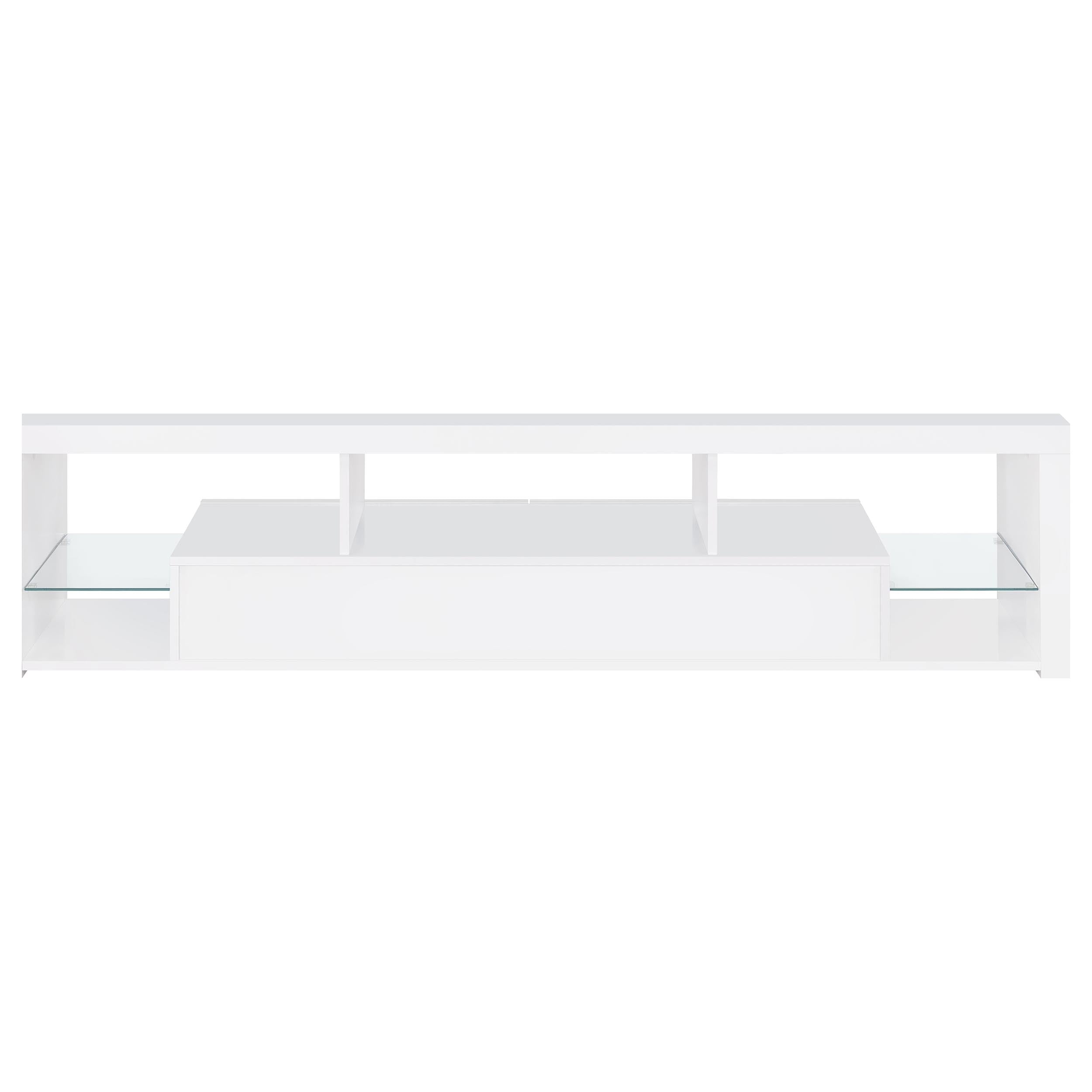 Jude 2-drawer Engineered Wood 71-inch TV Stand High Gloss White-