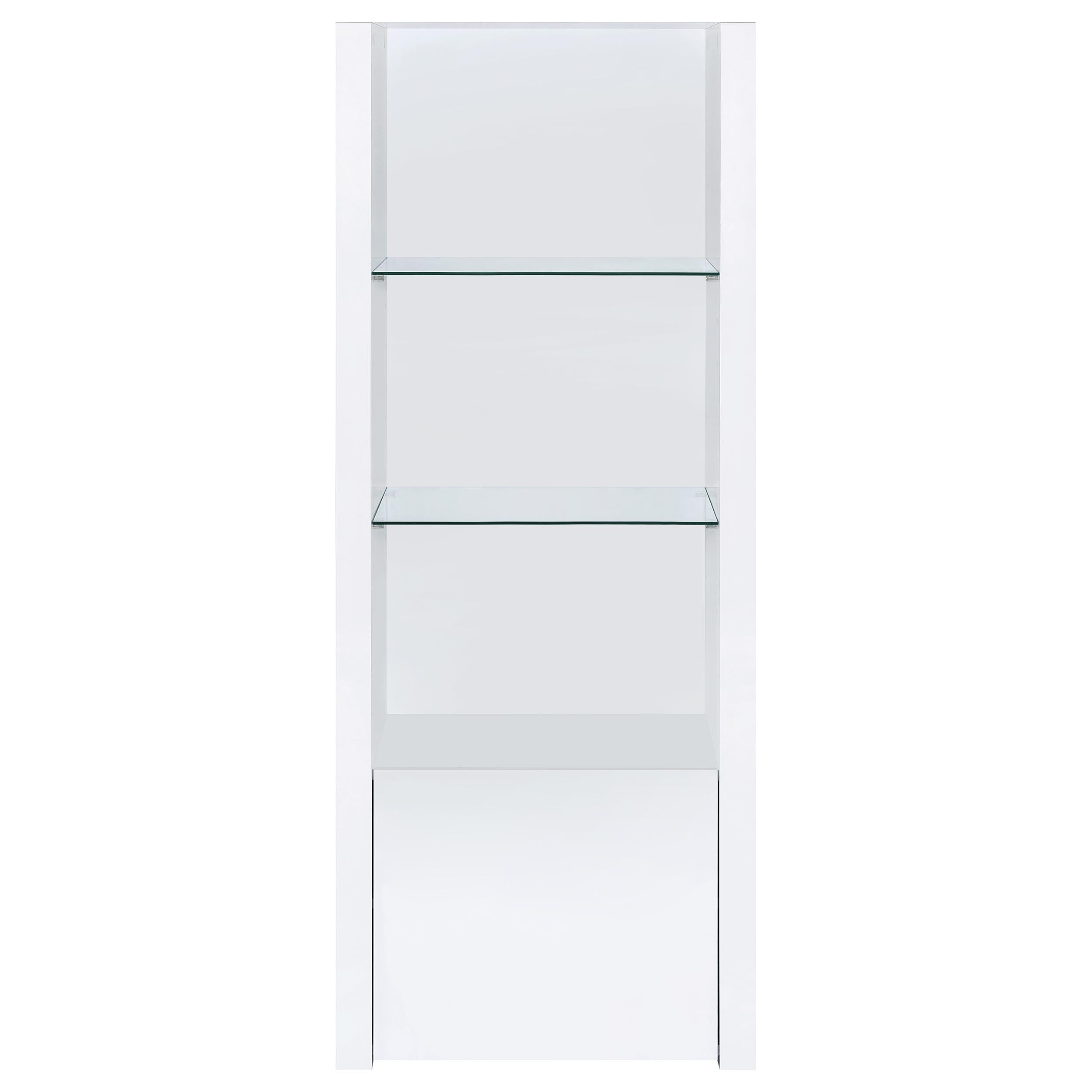 Jude 3-shelf Engineered Wood Media Tower High Gloss White-
