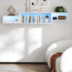 65.35in Wall Mounted Floating TV Stand with Color LEDs
