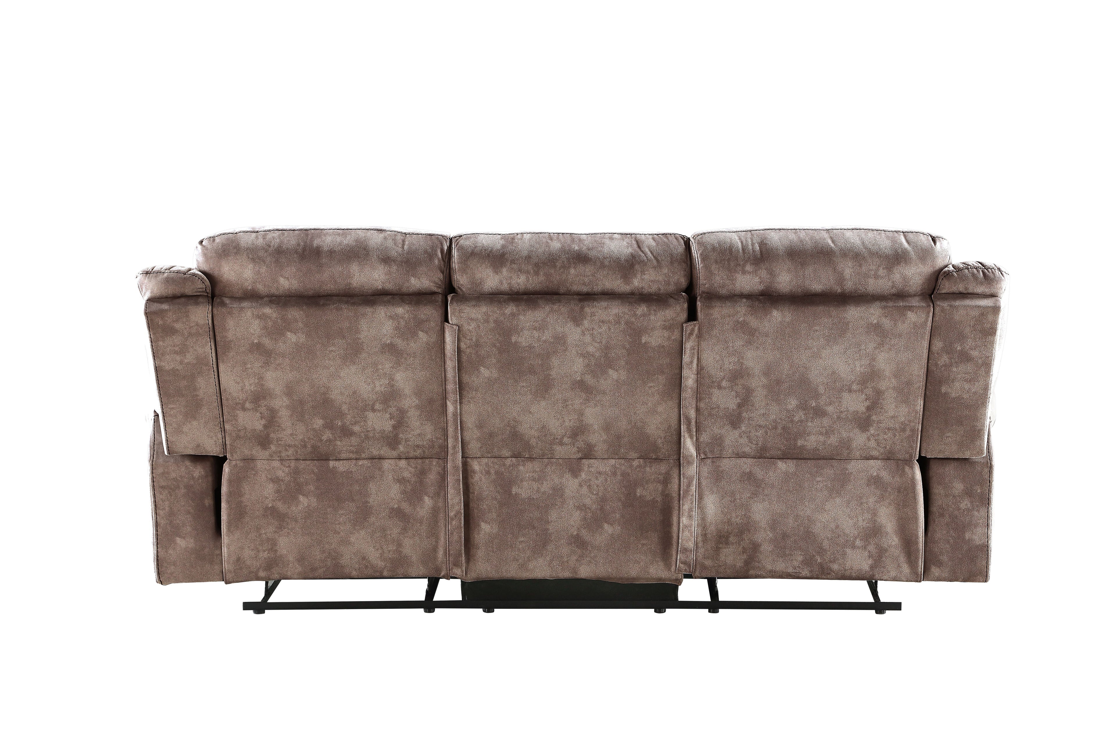 Zubaida Two Tone Chocolate Velvet 3PCS Recliner Living Room Set