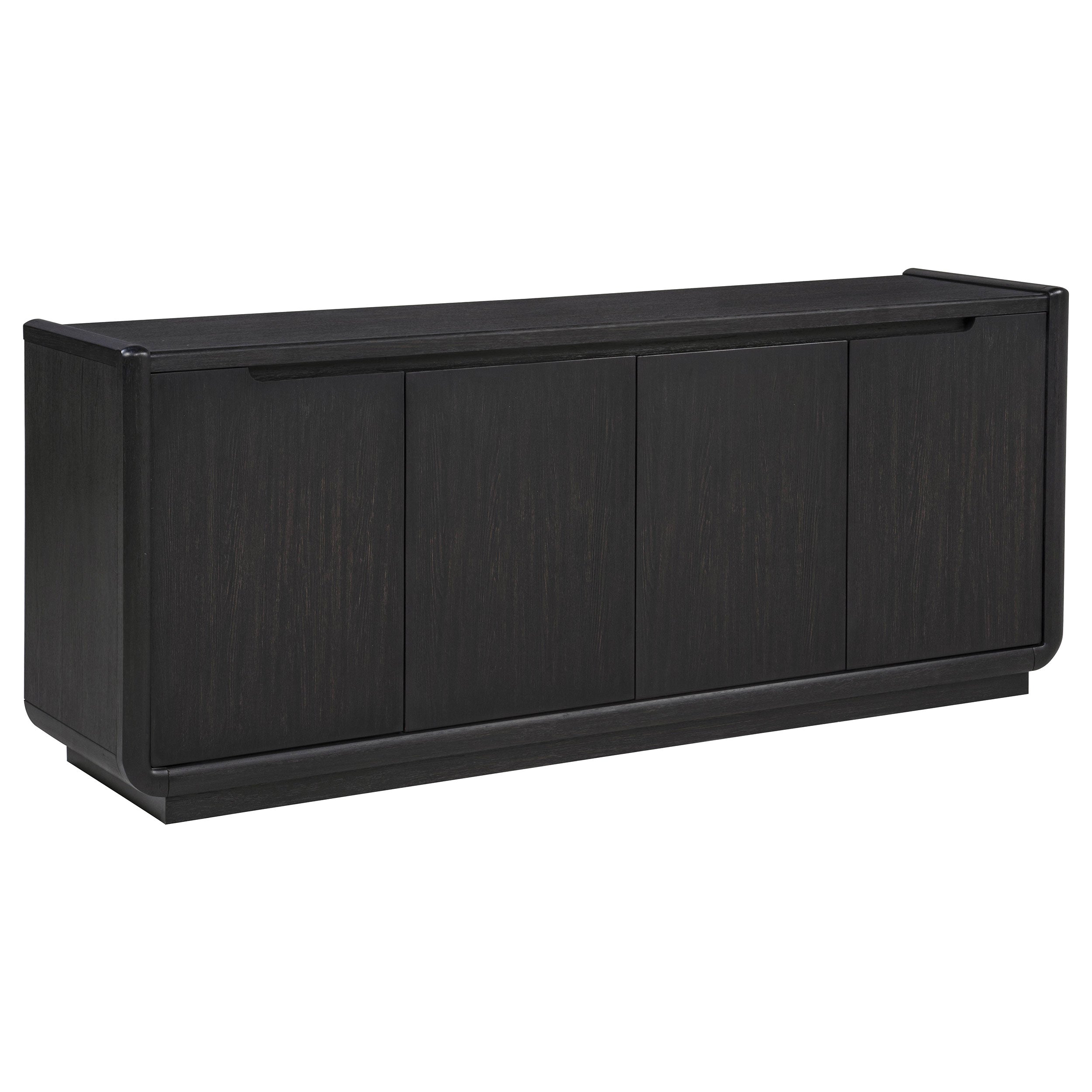 Leandro 72-inch 4-door TV Stand Media Console Burnished Black-