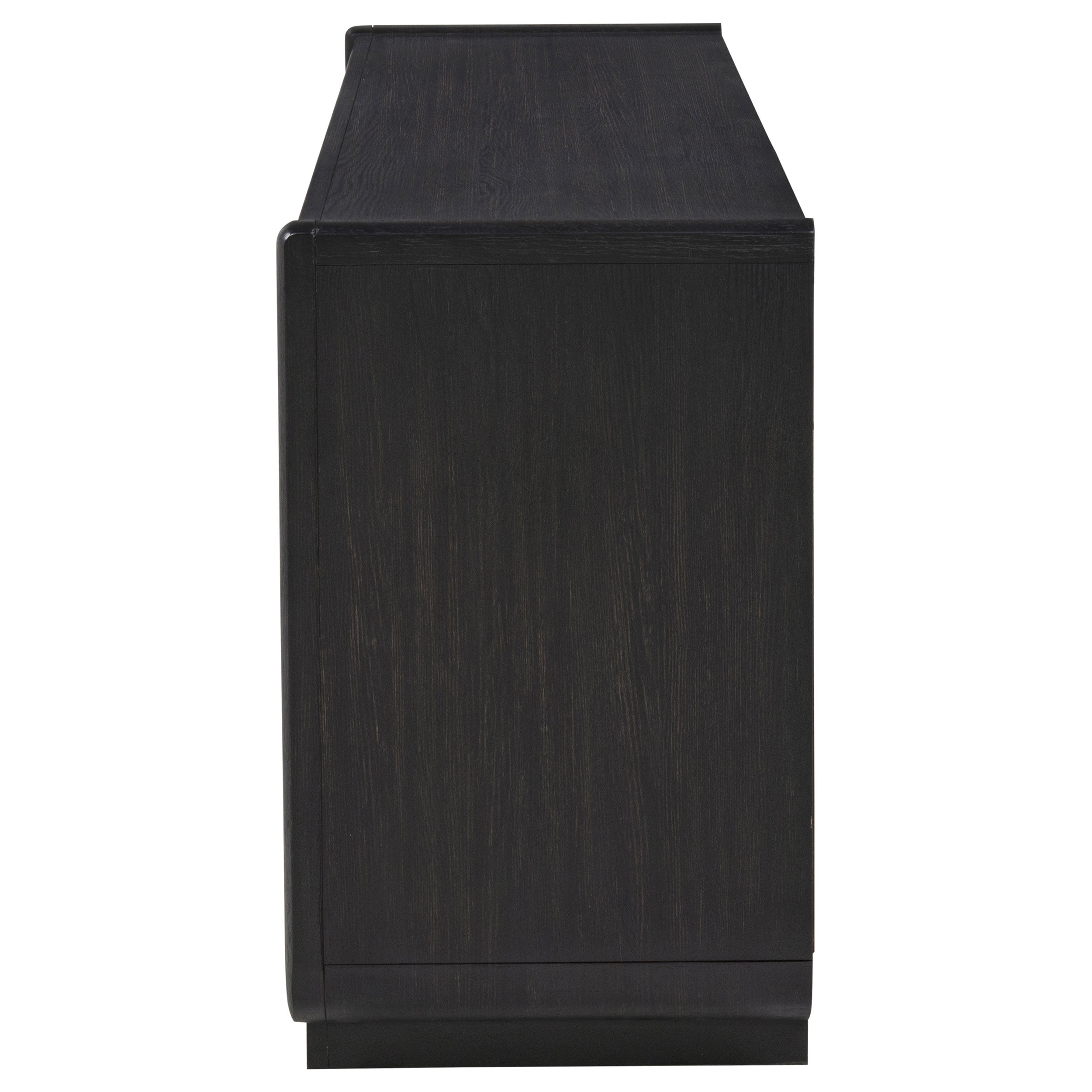 Leandro 72-inch 4-door TV Stand Media Console Burnished Black-