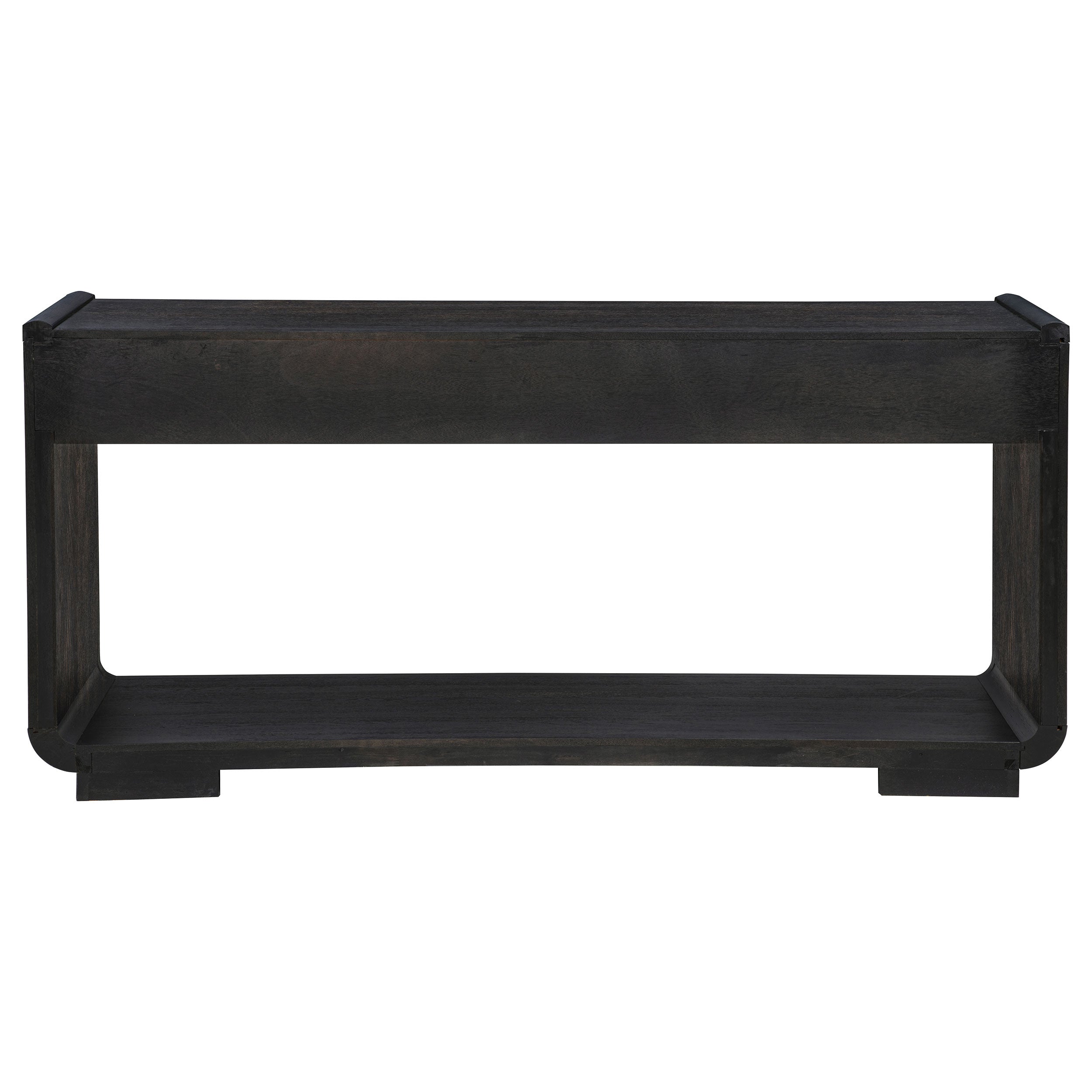 Leandro 2-drawer Entryway Sofa Console Table Burnished Black-
