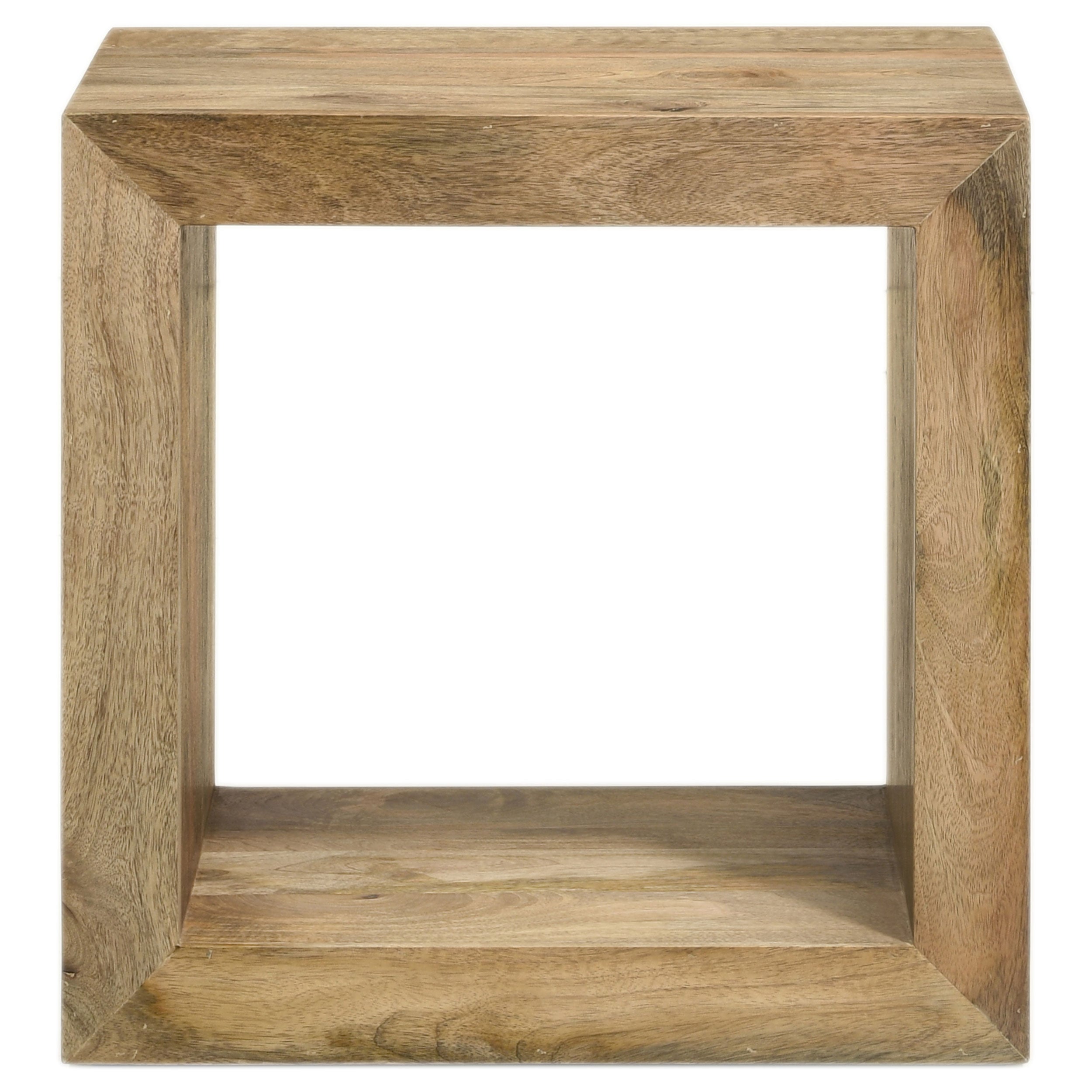 Benton Rectangular Solid Wood End Table Natural-