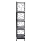 Assembled Black Foldable Metal Storage Shelving Unit - 3 Sizes!