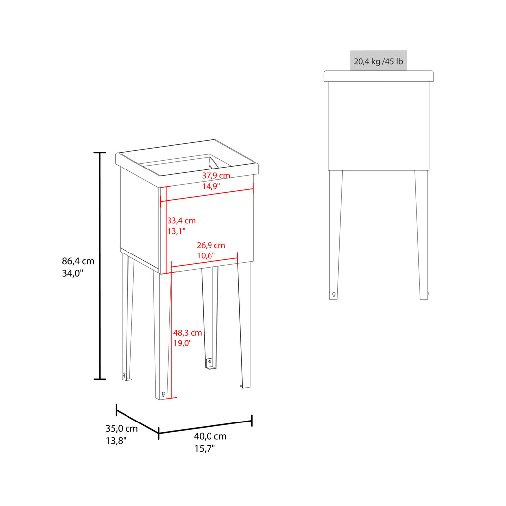 Bari Freestanding and Compact Plastic Laundry Utility Sink