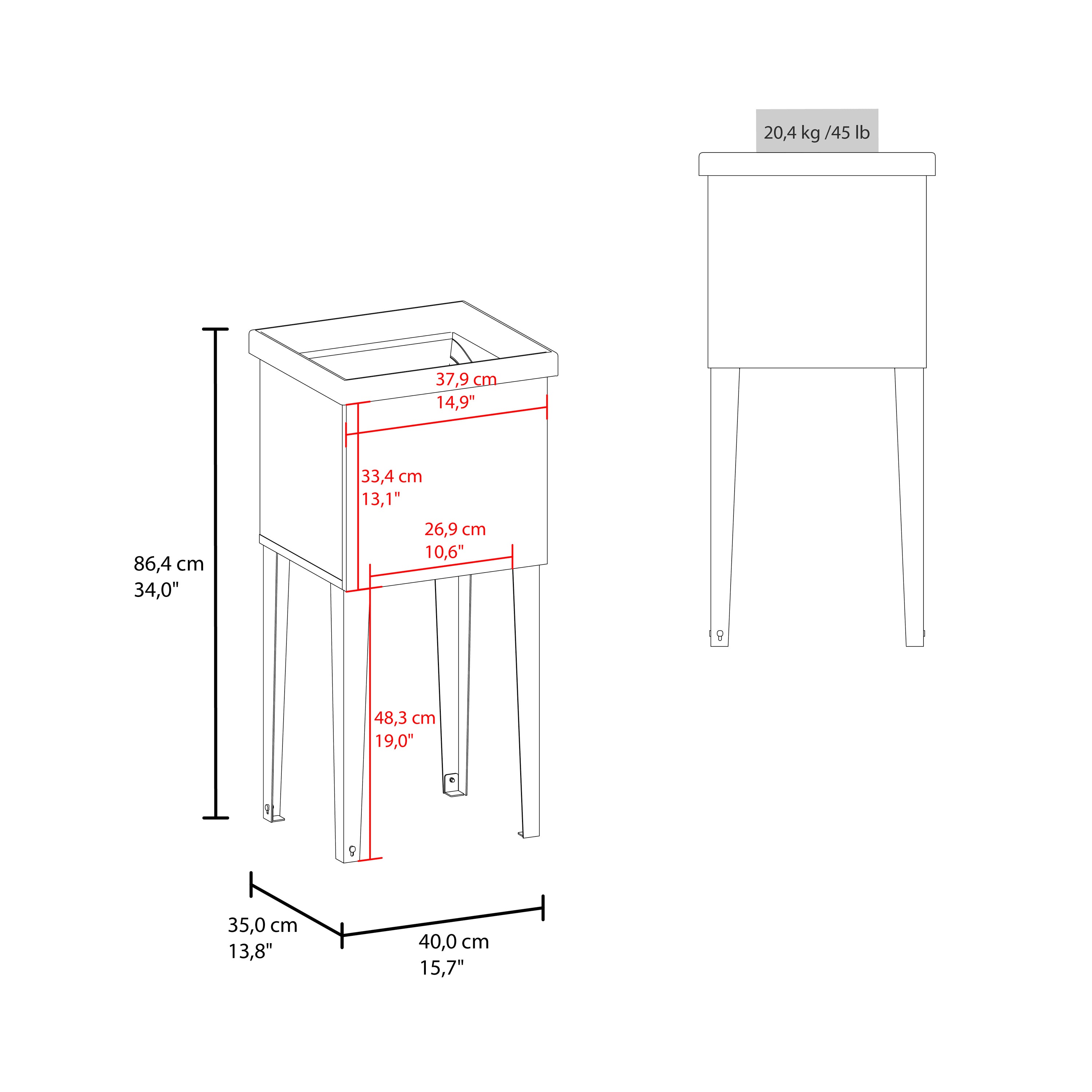 Bari Freestanding and Compact Plastic Laundry Utility Sink