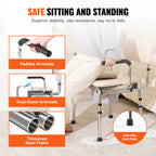Commode Chair, Bedside Commode with Padded Seat
